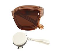 Yugugomo Surlunettes pour homme - Lunettes de soleil de sport pliantes - Lunettes élégantes pour le cyclisme, le sport, la conduite, les voyages, la pêche, l'extérieur pour femme et, thé marron, Voir