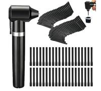 Yugui Kit de mélangeur d'encre de tatouage avec 200 bâtons mélangeurs d'encre, machine de mélange de pigments et agitateur de couleur noire électrique pour maquillage des sourcils