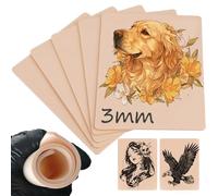 Yugui Lot de 5 peaux de tatouage 3 mm en silicone souple double face pour débutant et expérimenté 18,8 x 14,2 cm