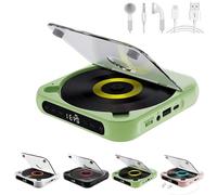 Yuguz Portable CD Player, 2025 New Portable Bluetooth-Compatible CD-Player, Rechargeable CD Player with Bluetooth 5.3, Built-in HiFi Speakers, Supports CD/AUX/USB and Repeat Modes (Green)