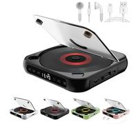 Yuguz Portable CD Player, 2025 New Portable Bluetooth-Compatible CD-Player, Rechargeable CD Player with Bluetooth 5.3, Built-in HiFi Speakers, Supports CD/AUX/USB and Repeat Modes (Black)