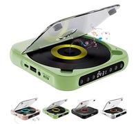 Yuguz Portable CD Player, New Portable Bluetooth-Compatible CD-Player, Supports CD/USB/BT and Repeat Modes, Built-in HiFi Speakers, Mini Rechargeable Walkman (Green)
