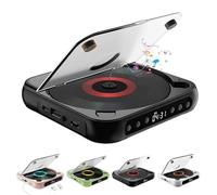 Yuguz Portable CD Player, New Portable Bluetooth-Compatible CD-Player, Supports CD/USB/BT and Repeat Modes, Built-in HiFi Speakers, Mini Rechargeable Walkman (Black)