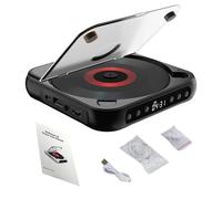 Yuguz Portable CD Player, Yuguz Portable Mini Bluetooth-Compatible CD-Player, Supports CD/USB/BT and Repeat Modes with Headphones for Home, Office, Travel (Black)