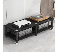 YUGXTH Armoire Tour Audio Multimédia, Meuble Audio Vidéo, Présentoir de Haut-parleurs a Plusieurs Niveaux, Étagère de Rangement Ouverte Multifonction for La Maison/DJ/théâtre(Nero,30cm/11.8in)