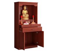 YUGXTH Autel Bouddhiste en Bois, Table D'autel avec Rangement, Table de Sanctuaire, Table D'offrande Chinoise for Prières, Divination et Culte(Rosso,80cm/31.5in)