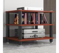 YUGXTH Meuble Audio Vidéo, Support de Stockage Multimédia Portable, Meuble HiFi Armoire Multifonction a Support Ouvert, Facile a Assembler for Projecteur, Lecteur DVD(Rosso,50cm/19.6in)