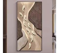 YUGXTH Sculpture d'art Mural d'entrée Moderne, Sculptures Murales de Paysage Créatives, Grande Décoration Murale 3D for Salon Couloir Bureau(D,31.5x63in)