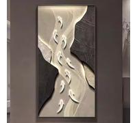 YUGXTH Sculpture d'art Mural d'entrée Moderne, Sculptures Murales de Paysage Créatives, Grande Décoration Murale 3D for Salon Couloir Bureau(E,23.6x47.2in)