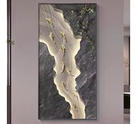 YUGXTH Sculpture d'art Mural d'entrée Moderne, Sculptures Murales de Paysage Créatives, Grande Décoration Murale 3D for Salon Couloir Bureau(C,27.6x55.1in)