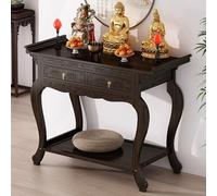 YUGXTH Table d'autel, autel bouddhiste, table de méditation avec tiroir, armoire chinoise en bambou avec piédestal, autels bouddhistes pour prières, divination et culte(L120xW40xH100cm)