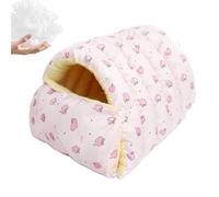 Yuhaidzsw Cozy Lit monstre pour chat, lit de style grotte à Niopets pour animal de compagnie, antidérapant, amovible, lavable et chaud, sac de couchage en polaire douce avec coussin amovible