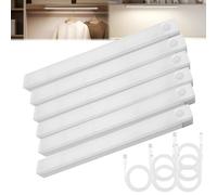 Yuhaidzsw Lampes LED magnétiques Rechargeables à capteur Intelligent sans Perforation, Lampes d'armoire à détection de Mouvement Rechargeables, lumière d'intérieur à détecteur de Mouvement (6pc)