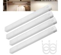 Yuhaidzsw Lampes LED magnétiques Rechargeables à capteur Intelligent sans Perforation, Lampes d'armoire à détection de Mouvement Rechargeables, lumière d'intérieur à détecteur de Mouvement (4pc)