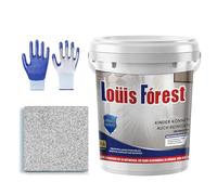 Yuhaidzsw Peinture de sol époxy couleur sable, peinture pour sols Louis Forest Epoxys Floors, revêtement auto-nivelant Epoxys sable coloré, revêtement époxy effet marbre très brillant (gris-a, 0,5