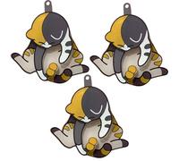 Yuhaidzsw Porte-clés interactif chat espiègle, chat jouant avec ses balles tournantes, pendentif amusant charme de sac, taille unique