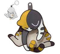 Yuhaidzsw Porte-clés interactif Chat Espiègle, Chat jouant avec ses boules tournantes Pendentif drôle pour sac, multicolore, taille unique