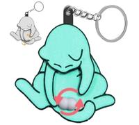 Yuhaidzsw Porte-clés interactif chat malicieux jouant avec ses boules rotatives Pendentif amusant, lumineux, taille unique