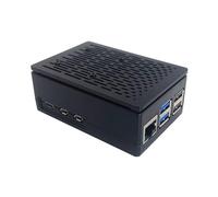 YUHANGCIYE Boîtier de refroidissement en ABS pour carte RPi 5 avec ventilateur de dissipateur thermique officiel en option pour boîtier de développement RPI5 (A#)