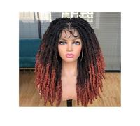 YUHANXINHESHE 20 inch Full Lace Braided Wigs for Women Crochet Hair Dreadlocks Faux Locs Wig Braids Extensions Synthetic Hair Ajoute Le Volume des Cheveux(1B-99J-350)