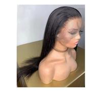 YUHANXINHESHE Perruques Lace Front 360° en Cheveux Humains pré-épilés, densité 180, Lisses, Transparentes HD, sans Colle, for Femmes Ajoute Le Volume des Cheveux(14inch)