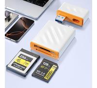 YUHG-2 En 1 Lecteur De Carte Cfexpress Type B & Lecteur De Carte Sd,Usb-C/Usb-A Double Connecteur Sd/Cf Express Type-A Memory Card Lecteur Adaptateur Avec Usb 3.2 10Gbit/S Pour Windows/Mac/Linux/And