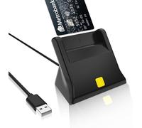 YUHG-Lecteur Carte Identité Belge - Lecteur Carte Id - Plug & Play - Prend En Charge Les Cartes À Digital Signature/Cac/Carte D'Identité À Puce/Banque Ic/Eid/Carte De Santé,Pour Windows Xp/Vista/7/8