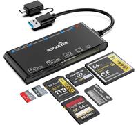 YUHG-Lecteur Carte Sd With Usb C Adapter Upgraded 7 In 1 Adaptateur Carte Sd 5Gbps Read Write For Sd Sdxc Sdhc Cf Cfi Tf Xd Micro Sd Micro Sdxc Micro Sdhc Ms Uhs-I Cards For Windows Linux Mac Os