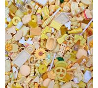 YUHGFD 100 / 200pcs Charmes de Slime à Plat en résine Mignonne pour Fabrication d'artisanat de Bricolage, charmes de gâteaux de Bonbons, Perles de Scrapbooking, Artisanat pour Enfants