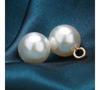 YUHGFD 10pcs Boutons de Perle de Balle de résine Beige, Boutons de Tige en Or/Argent 8 à 20 mm pour Couture de Bricolage, Scrapbooking, Accessoires de vêtements