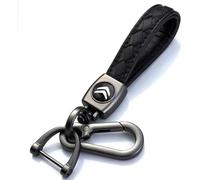 YUHGGVFG Porte-clés de Voiture pour Citroen C3 Aircross 2017-2023 2024,Porte-clés en Cuir véritable Porte-clés de Voiture Accessoire de,A