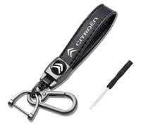 YUHGGVFG Porte-clés de Voiture pour Citroen C3 Aircross 2017-2023 2024,Porte-clés en Cuir véritable Porte-clés de Voiture Accessoire de,B