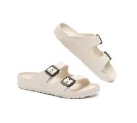 YUHITYGZGS Sandales Femme Homme été Confort Sandale et Mules Sandale Orthopediques Plage Piscine Tongs Claquettes Confort Pantoufles Foam Slides Eva Chausson, Blanc, 37/38