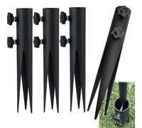 yuhlkopm 4 piquets métalliques réglables pour Maintenir solidement Les mâts de Drapeau dans Les luminaires extérieurs de Jardin. Support pour Drapeau Jardin.