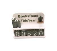 yuhlkopm Panneau de comptoir de Lecture avec Les Livres LUS l'année : Une décoration bibliothèque accueillante utilisant des Outils Suivi des Livres pour Encourager Les objectifs Lecture, Blanc