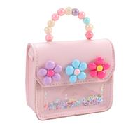 yuhlkopm Sac messager à fleurs pour enfants, sac à bandoulière de style dessin animé pour les besoins quotidiens des enfants, PU PU nœud papillon pour, tapez+1