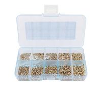 Yuhtech 1000 rivets creux, rivets creux en laiton, rivets hybrides traversants en cuivre, rivets à œillets entièrement creux, M0.9-M7