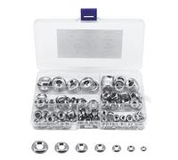 Yuhtech 296Pcs Jeu de Rondelles de Finition à Tête Fraisée, Rondelles de Finition à Tête Fraisée en Acier Inoxydable M4-M16 Avec étui en Plastique