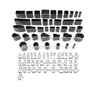 Yuhtech 39 Pcs Outils de Coupe Cuir à la Main en Forme Trou Creux Punch en Métal, Kit Poinçon à Main Découpeur DIY