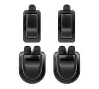 Yuhtech 4 Pcs Noir Passe-Toit Presse-étoupe Solaire étanche Boîtier d'entrée de Câble ABS pour RV, Caravane et Bateau Passe Câble, 2pcs 2-Way, 2pcs 1-Way