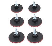 Yuhtech 6 Pcs 3 Pouce/75mm 4 Pouce/100mm 5 Pouce/125mm Assiette de Ponçage avec M10 Mandrin Plateau de Ponçage pour Perceuse, Meuleuse d'angle