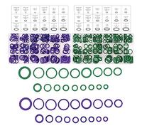 Yuhtech Coffret de Joints Toriques, 540 Pcs 18 Tailles Rondelles en Caoutchouc Joints Assortiment Kit Vertes Violet Joints de Rondelles Assortiment Set