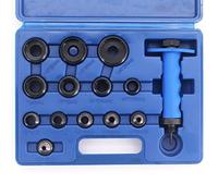 Yuhtech Lot de 14 perforatrices creuses 5-35 mm pour cuir avec poignée de perçage