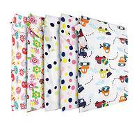 Yuhtech Sac à Couches Lavables, 5 Pack Sac à Couche de Bébé à Fermeture Eclair Etanche Réutilisable