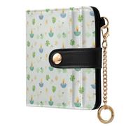 Yuiboo Candle Clover Portefeuille pliable en cuir synthétique pour femme