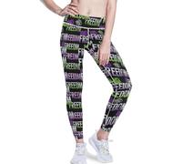 Yuiboo Legging de yoga Freedom Trendy Street vert foncé pour femmes, leggings taille 7/8, longueur 7/8, multicolore, XX-Large