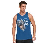 Yuiboo Love Bites Débardeur d'entraînement en maille pour homme Évacuation de l'humidité, Love Bites, Taille L