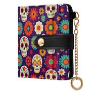 Yuiboo Portefeuille à deux volets pour femme, mini sac à main minimaliste