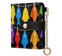 Yuiboo Portefeuille pliable en cuir pour femme, mini sac à main léger