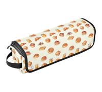 Yuiboo Sac de rangement pour bigoudis avec tapis résistant à la chaleur | Résistant à l'humidité, portable, fermeture éclair, avec boucle de suspension, essentiels de voyage, outils de coiffure